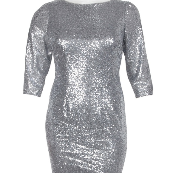 gunmetal glitter dress Silver Gunmetal Dress – URock Couture main image 1